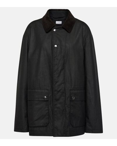 The Row Giacca oversize Frank in canvas - Nero