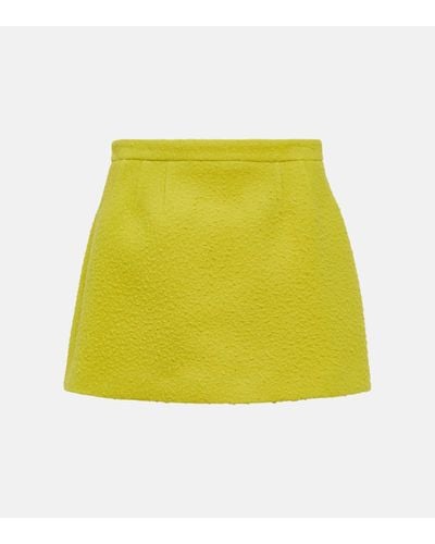 RED Valentino Virgin Wool Miniskirt - Yellow