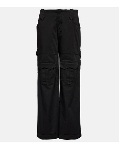 Tom Ford Cotton-blend Gabardine Cargo Trousers - Black