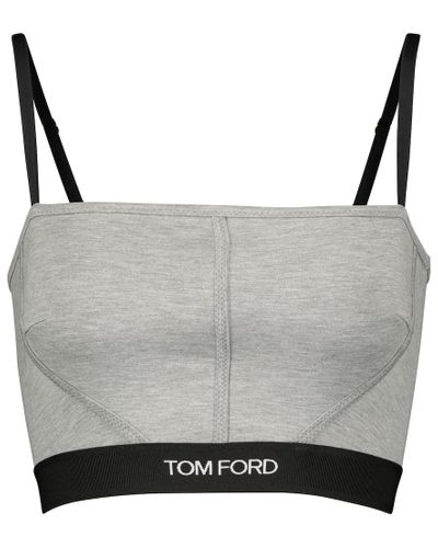 Tom Ford Top cropped in jersey - Multicolore