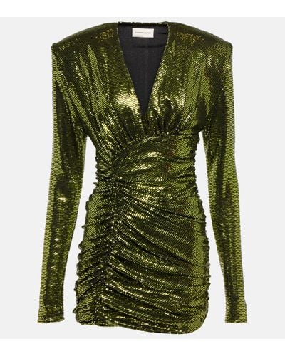 Alexandre Vauthier Embellished Minidress - Green
