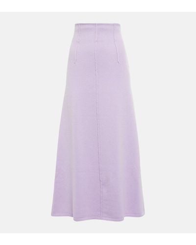 Dorothee Schumacher Modern Statements Wool-blend Midi Skirt - Purple