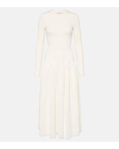 Altuzarra Denning Ribbed-knit Midi Dress - White