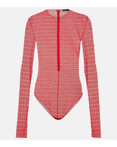 Givenchy 4g Lace Bodysuit - Red