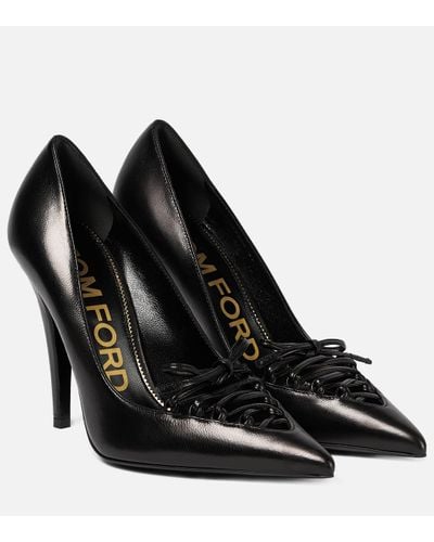 Tom Ford Corset 105 Leather Court Shoes - Black