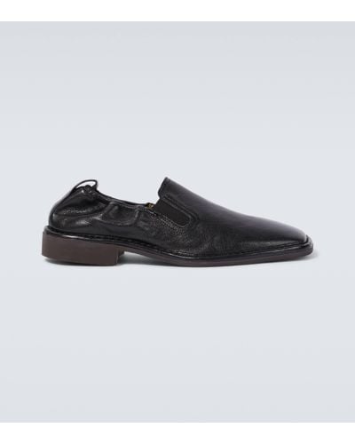 Lemaire Soft Leather Loafers - Black