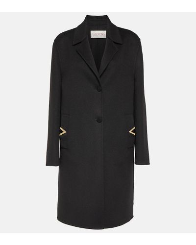 Valentino Cappotto in lana e cashmere - Nero