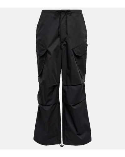 Agolde Ginerva Cotton Cargo Pants - Black