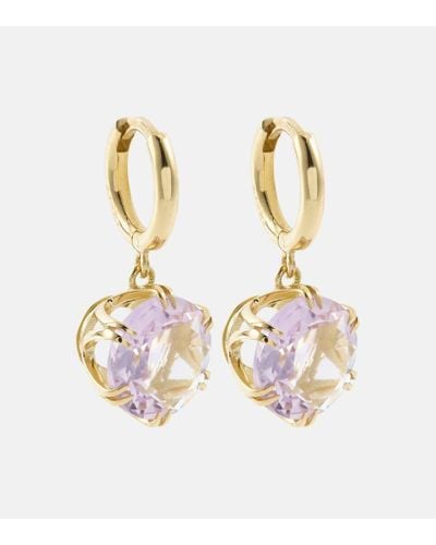 Ileana Makri Crown 18kt Gold Earrings With Amethysts - Metallic