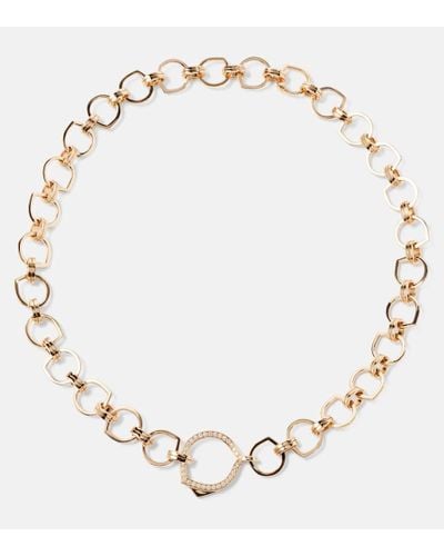 Repossi Antifer 18kt Rose Gold Necklace With Diamonds - Metallic