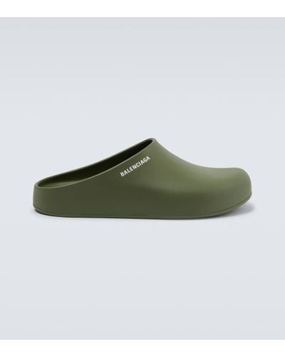 Balenciaga Pool Rubber Slippers - Green