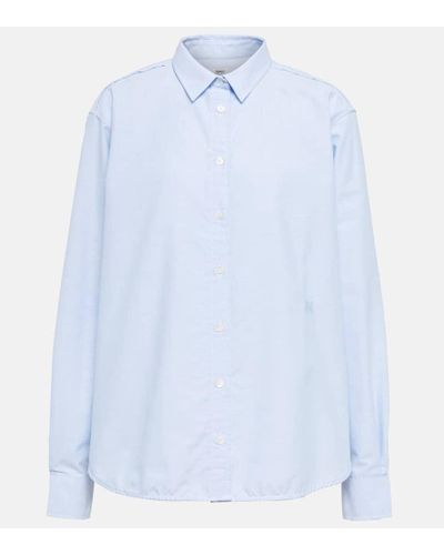 Totême Camisa en popelin de algodon - Azul
