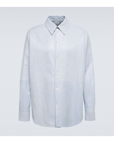 Bottega Veneta Striped Leather Shirt - White