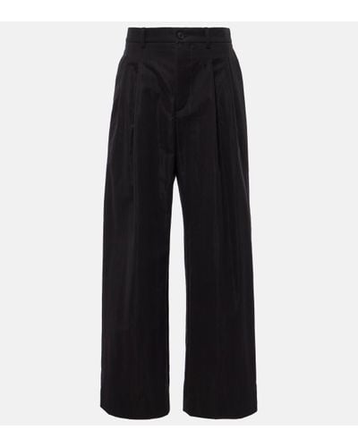 Wardrobe NYC Cotton-blend Drill Wide-leg Trousers - Blue