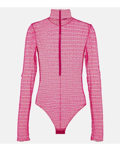 Givenchy 4g Lace Bodysuit - Pink