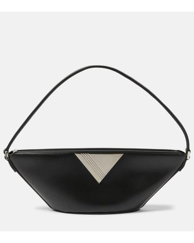 The Attico Piccola Leather Shoulder Bag - Black