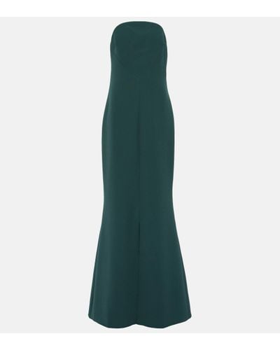 Safiyaa Makkari Crepe Gown - Green