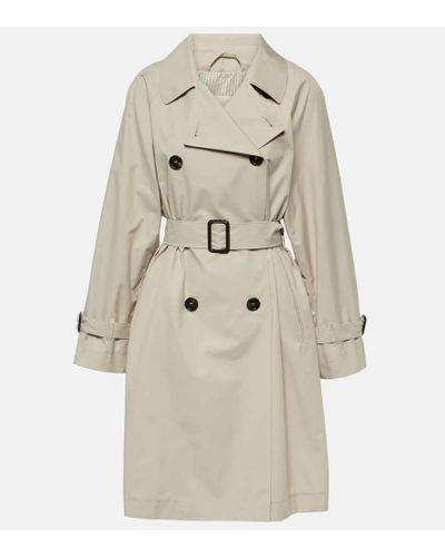 Max Mara Trenchcoat Titrench aus einem Baumwollgemisch - Natur