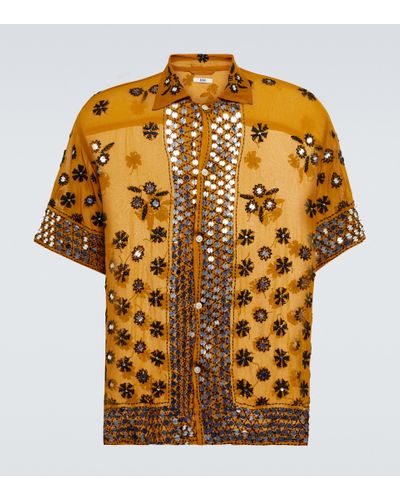 Bode Chunney Embellished Shirt - Metallic