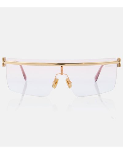 Miu Miu Flat-brow Sunglasses - White