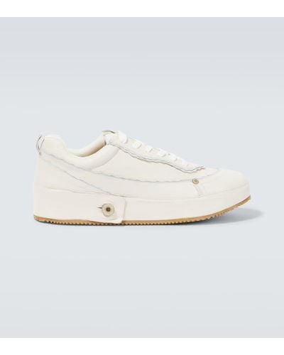 Loewe Deconstructed Leather Sneakers - White
