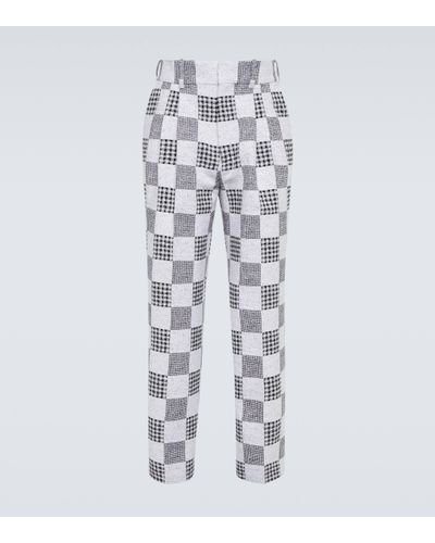 KENZO Patchwork Straight-leg Trousers - White