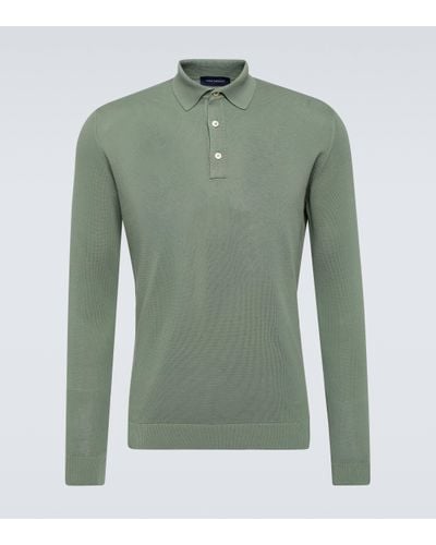 Thom Sweeney Cotton Polo Shirt - Green