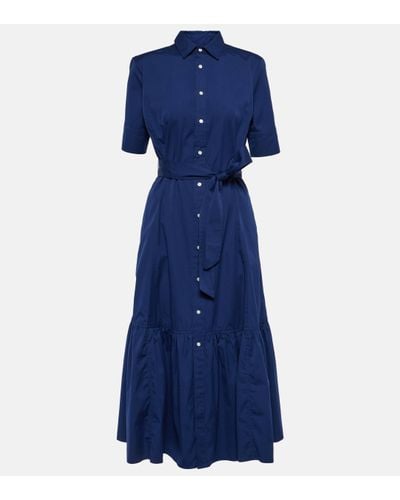 Polo Ralph Lauren Cotton Shirt Dress - Blue