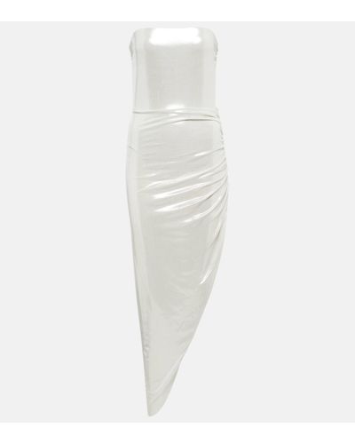 Norma Kamali Asymmetric Midi Dress - White