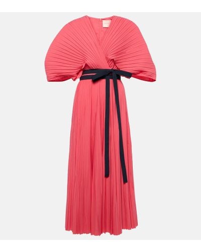 ROKSANDA Vendita Belted Midi Dress - Red