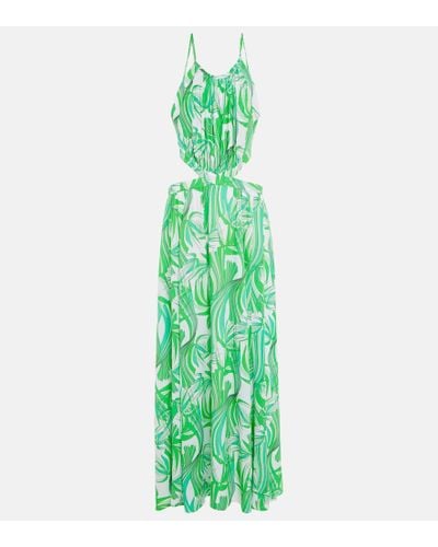 Melissa Odabash Arabella Printed Maxi Dress - Green