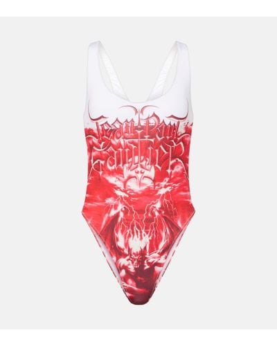 Jean Paul Gaultier Costume intero Diablo con stampa - Rosso