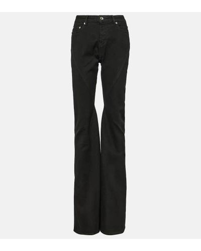 Rick Owens Mid-Rise Bootcut Jeans - Schwarz