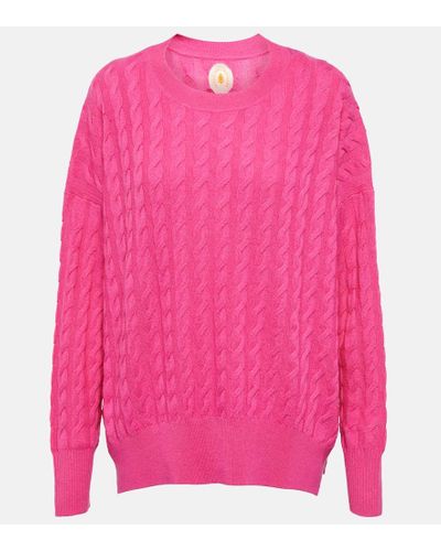 Jardin Des Orangers Cable-knit Cashmere Sweater - Pink