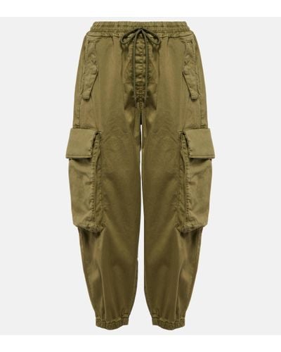 AG Jeans Cotton Cargo Trousers - Green