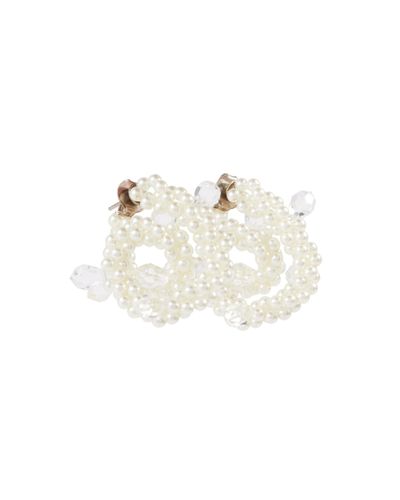 Simone Rocha Verzierte Ohrringe mit Zierperle - Weiß