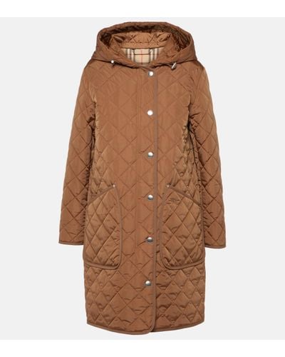 Burberry Quilted Coat - Brown