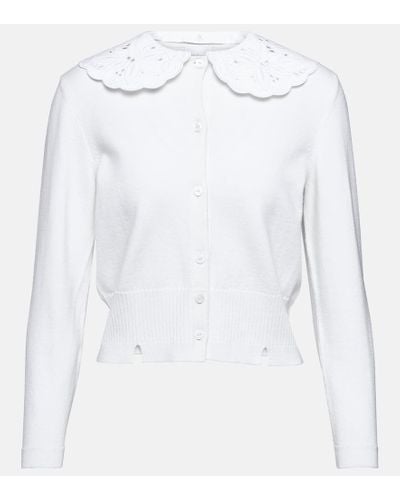 Patou Cardigan convertibile in misto lana - Bianco
