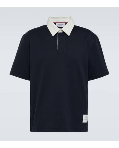 Thom Browne Cotton Polo Shirt - Blue