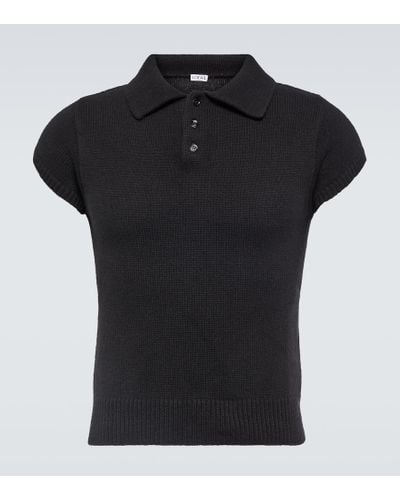 Loewe Cashmere Polo Sweater - Black