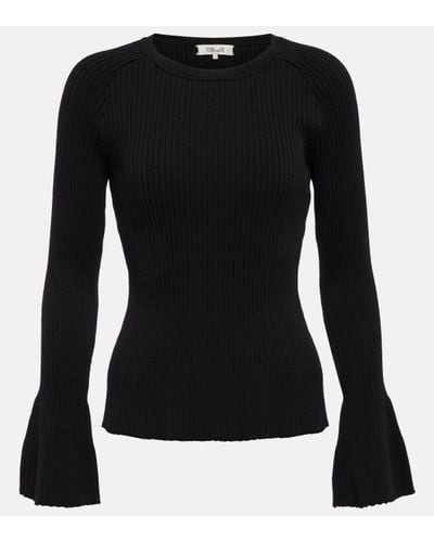 Diane von Furstenberg Talley Ribbed-knit Jumper - Black