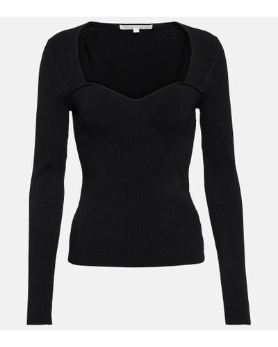 Veronica Beard Gladys Sweetheart-neck Sweater - Black
