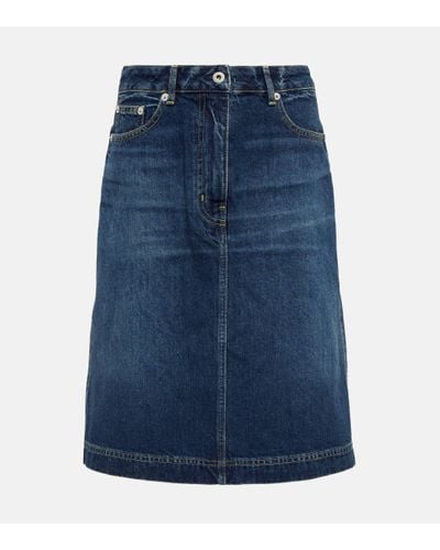 KENZO Denim Midi Skirt - Blue