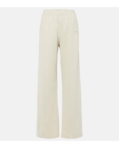 Isabel Marant Roldy Cotton-blend Jersey Sweatpants - Natural