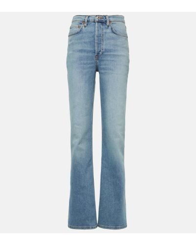 RE/DONE High-Rise Bootcut Jeans 70s - Blau