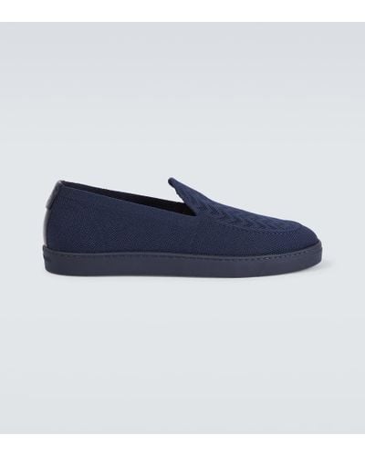 Giorgio Armani Zapatos slip-on de lona - Azul