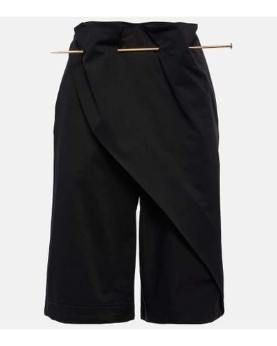 Loewe Cotton Cargo Shorts - Black