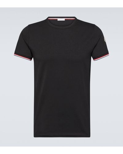 Moncler T-shirt en coton melange - Noir