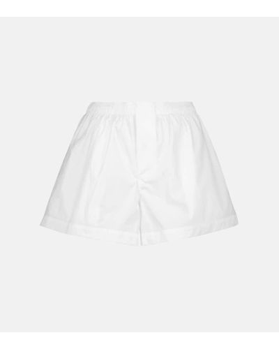 Wardrobe NYC Release 07 Shorts aus Baumwollpopeline - Weiß