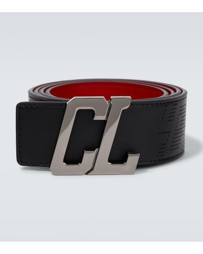 Christian Louboutin Cinturon Happy Rui CL de piel con logo - Multicolor